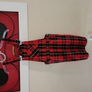 🎀Plaid Skirt Overalls